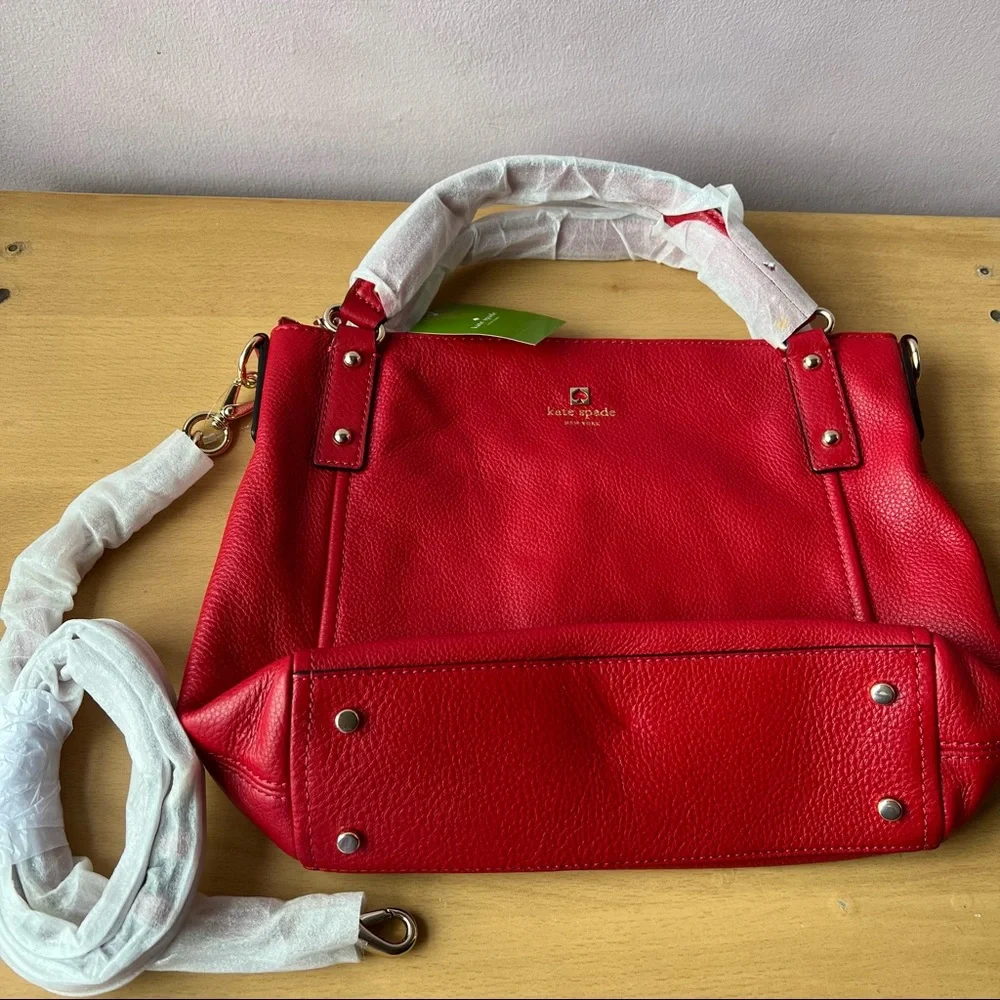 Brand New Red Kate Spade Pine Street Small Kori Leather Shoulder Bag
